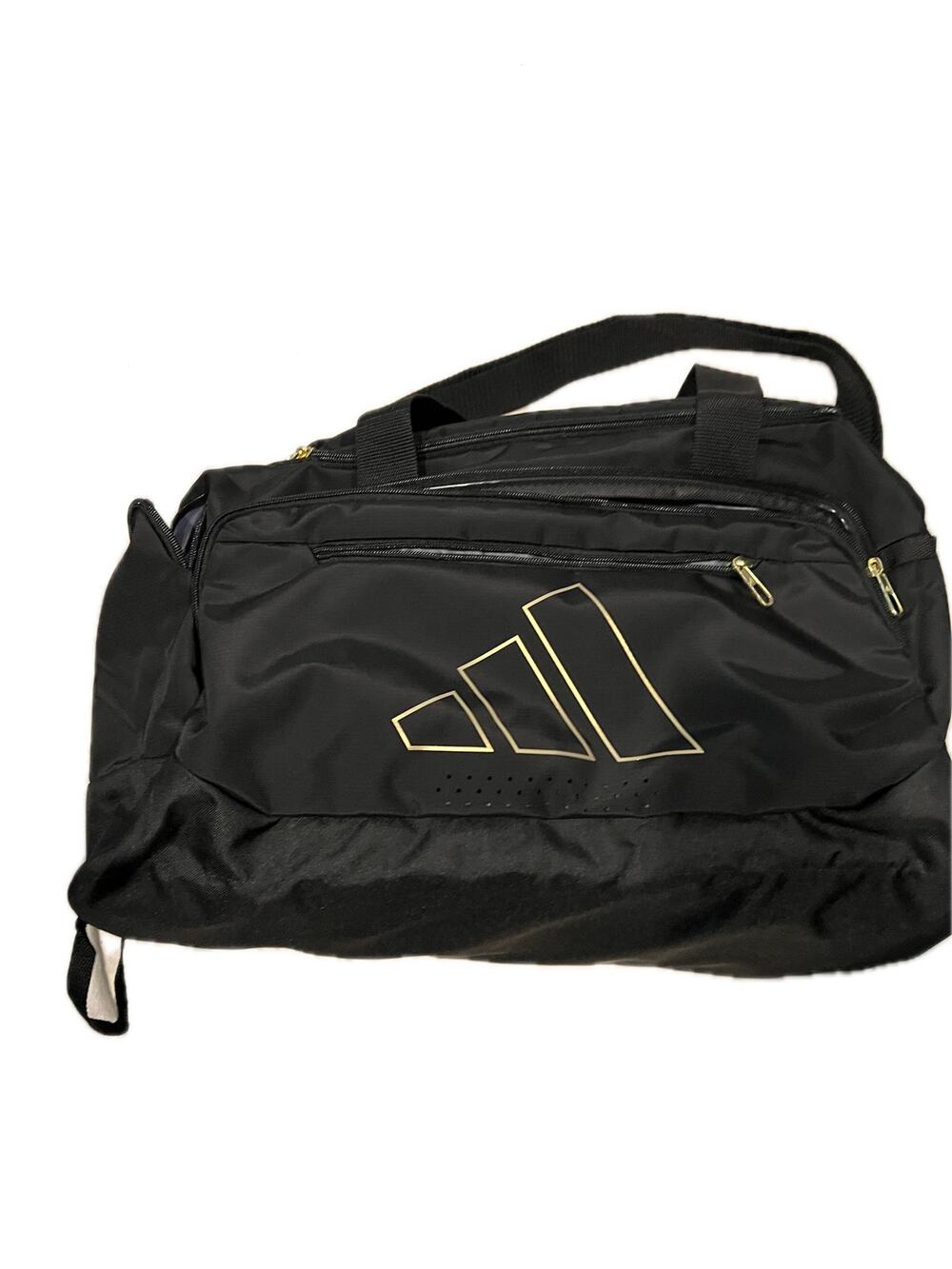 Adidas Defender Medium 20"x12"x10" White Black Duffel Bag